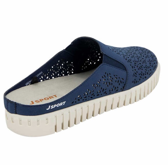 Jsport Ladies' Floral Mule, Navy Blue - Picture 3 of 7